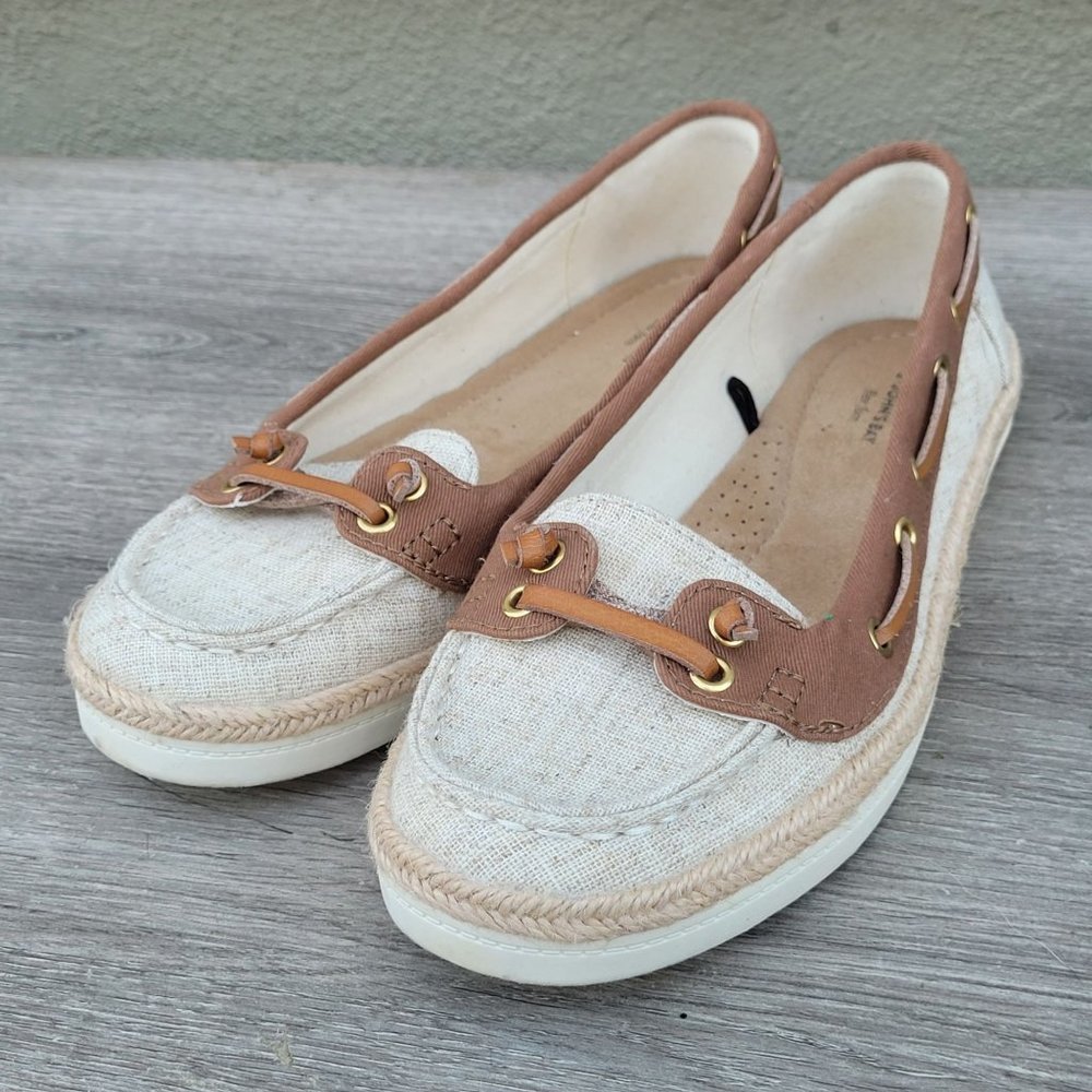 St John's Bay Flex Foam Shoes Slip On Sz 8